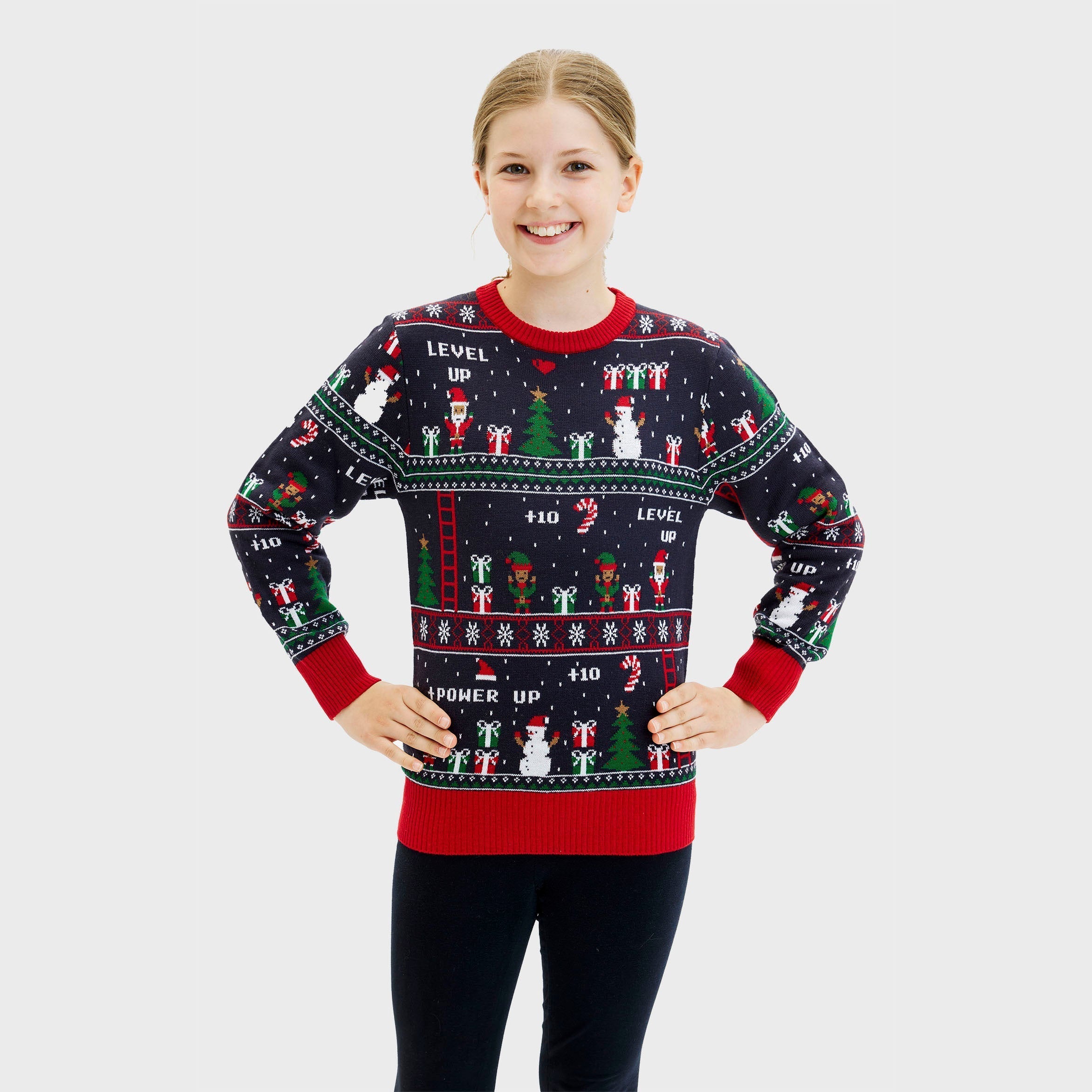 Vintage gamer Weihnachtspullover - Kinder